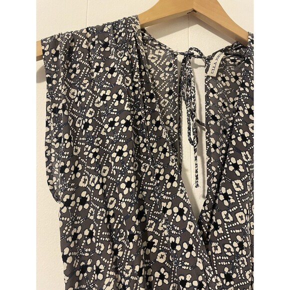 Ulla Johnson Gray Floral Midi Dress Sleeveless Casual Wedding Party Size 2 Silk - Picture 9 of 15